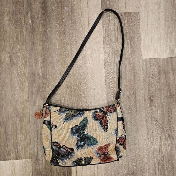 S.A.S. Vintage Butterfly Leather Medium Purse - Picture 1 of 13